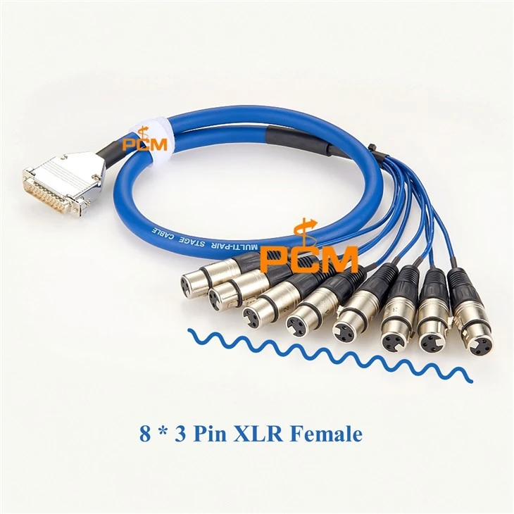 DB25 To XLR Female Audio Breakout Cable