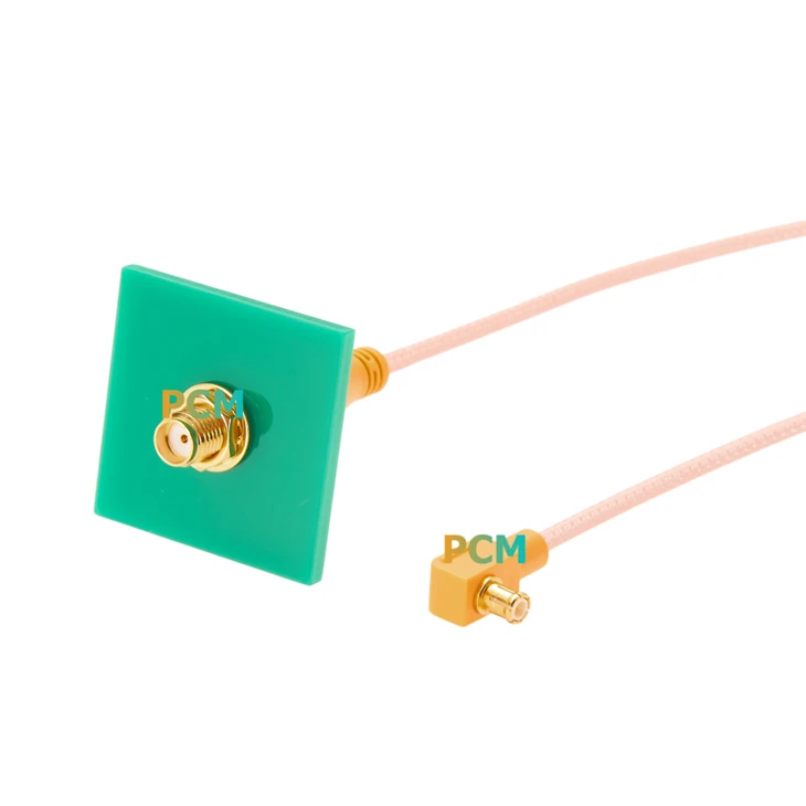 SMA Bulkhead To MCX Plug Right Angle RF Cable RG316