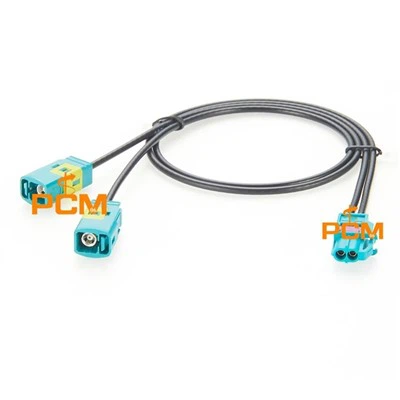 Automotive LVDS Cable HFM Mini Fakra 2-In-1 Female To Dual Fakra