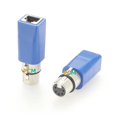 XLR5M-RJ45M-sovitin DMX512 RDM-liitin, joka on yhteensopiva CPointin kanssa