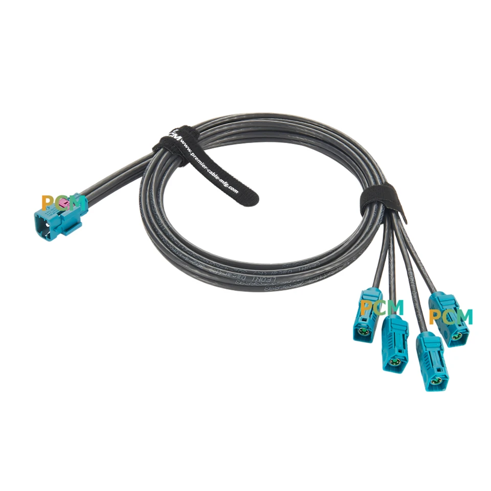 4 In 1 TE Mini Fakra RF Coaxial Cable 1-2360001-1